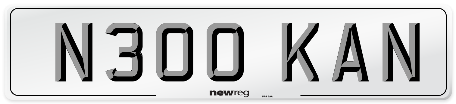 N300 KAN Number Plate from New Reg